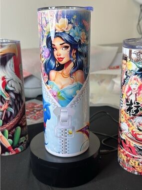 Zipper art Princess Tumbler